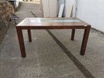 Used Solid Wood Dining Table. Rectangular Glass Detail - Image 15