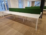Narbutas 6-Person Bench Desk White 3600mm – Collaborative Office Workbench