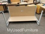 Office Wood Desk with Cable Management 160cm + Lockable Mobile Pedestal Cabinet - Image 13