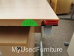 Office Wood Desk with Cable Management 160cm + Lockable Mobile Pedestal Cabinet - Image 17