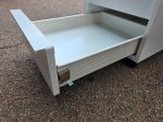 Used 2-Person Bench Desk 1400mm White with Cable Tray & Screen – UK Delivery - Image 4
