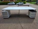 Used 2-Person Bench Desk 1400mm White with Cable Tray & Screen – UK Delivery - Image 16
