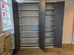 Used Storage Tall Cupboard Lockable 4 Door Office Cupboard Adjustable Shelves