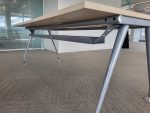 Modern Office Desk with Cable Tray  – Maple Table Rectangular 200cm Workstation - Image 2