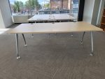 Modern Office Desk with Cable Tray  – Maple Table Rectangular 200cm Workstation - Image 4