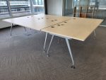 Modern Office Desk with Cable Tray  – Maple Table Rectangular 200cm Workstation - Image 11