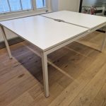 2-Person Bench Desk 120×80 Back-to-Back Workstation with Cable Management