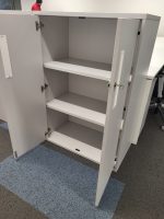 Senator Office Desk Set + 6 Lockable Mobile Pedestals +  2 Double Door Cupboards - Image 5