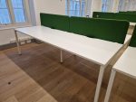 Used 4-Person Bench Office Desk 120cm Front-to-Front Compact Workstation - Image 11
