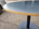 Used Black Round Meeting Table – 100cm Office Café Breakout Table – UK Delivery - Image 5