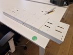 Used White 2-Person Bench Office Desk – 100cm Workstation – Fast UK Delivery 🚚 - Image 3