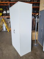 Used Tall Storage Cupboard Lockable – White Office Cupboard, Adjustable Shelves - Image 4