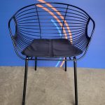 Hoback Visitor Chair Black Metal Wire Dining / Living Room Modern Seat