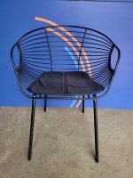 Hoback Visitor Chair Black Metal Wire Dining / Living Room Modern Seat