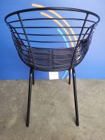 Hoback Visitor Chair Black Metal Wire Dining / Living Room Modern Seat - Image 8