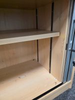 Storage Tambour Cupboard Sliding Doors Low Storage Adjustable Shelf Cabinet - Image 11