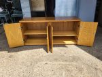 Used Low Credenza 4 Door Wooden Office Storage Executive Cabinet, Lockable - Image 2