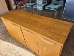 Used Low Credenza 4 Door Wooden Office Storage Executive Cabinet, Lockable - Image 4