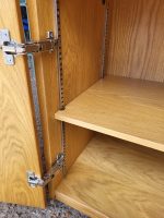 Used Low Credenza 4 Door Wooden Office Storage Executive Cabinet, Lockable - Image 8