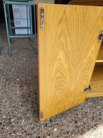 Used Low Credenza 4 Door Wooden Office Storage Executive Cabinet, Lockable - Image 9