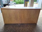 Used Low Credenza 4 Door Wooden Office Storage Executive Cabinet, Lockable - Image 11