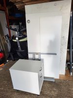 Office Wood Desk with Cable Ports 160cm + Free Lockable Mobile 2 Drawer Pedestal - Image 17