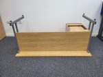 Office Wood Desk with Cable Management with Fixed Lockable 3 Drawers - 160cm - Image 13