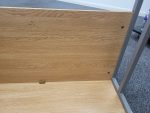 Office Wood Desk with Cable Management with Fixed Lockable 3 Drawers - 160cm - Image 15