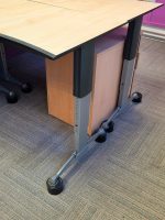 L Shape Office Desk Corner Wooden Workstation Height Adjustable - Set of 2 - Image 2