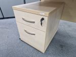 Office Wood Compact Desk Rectangular 100cm + Free Mobile Lockable Pedestal - Image 8