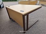 Left-Hand Office Wave Wooden Desk – 120cm with Mobile Lockable Pedestal Cabinet - Image 2