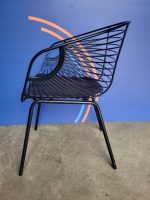 Hoback Visitor Chair Black Metal Wire Dining / Living Room Modern Seat - Image 13