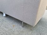 Calligaris Reception Grey Sofa Chrome Legs - Fabric and Feather Cushions - Image 6