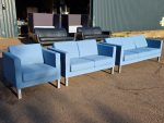 Kinnarps Scandinavia Office Sofa Light Blue Fabric 1/2/3 Seater - Reception - Image 3