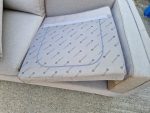 Calligaris Reception Grey Sofa Chrome Legs - Fabric and Feather Cushions - Image 11