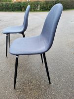 Used Retro Padded – Upholstered Dining/Meeting Chairs, Black Legs (Set of 4) - Image 52
