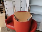 Office Reception Lounge Armchairs Leather & Polished Aluminium Tub - Set of 3 - Image 30