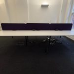 6-Person Office Bench Desk Workstation Back-to-Back with Partition Screens 360cm