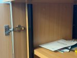Storage Cupboard Lockable Office Modern Wooden Unit w/ Double Doors and Shelf - Image 11