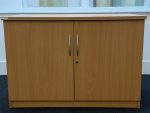Storage Cupboard Lockable Office Modern Wooden Unit w/ Double Doors and Shelf - Image 12