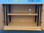 Storage Cupboard Lockable Office Modern Wooden Unit w/ Double Doors and Shelf - Image 14