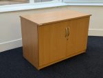 Storage Cupboard Lockable Office Modern Wooden Unit w/ Double Doors and Shelf - Image 15