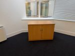 Storage Cupboard Lockable Office Modern Wooden Unit w/ Double Doors and Shelf - Image 18