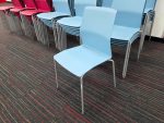 Kinnarps Stackable Visitor Chairs Sky Blue Plastic Shell Steel Frame - Set of 47 - Image 4