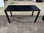 Black Office Desk w/ Cable Ports and Modesty Panel Workstation - 140x60cm - Image 3