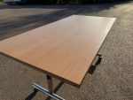 Flip Top Office Table Training / Meeting Wooden Top Workstation on Wheels - Image 9