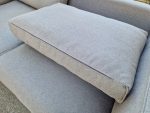 Calligaris Reception Grey Sofa Chrome Legs - Fabric and Feather Cushions - Image 23