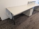 Office Desk With Free Mobile Drawer Cabinet - 180cm Cable Management Workstation - Image 3