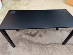 Black Office Desk w/ Cable Ports and Modesty Panel Workstation - 140x60cm - Image 24