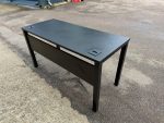 Black Office Desk w/ Cable Ports and Modesty Panel Workstation - 140x60cm - Image 26
